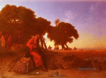 Un campamento árabe Orientalista árabe Charles Theodore Frere Pinturas al óleo
